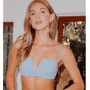 Free People Blue Sierra Bandeau‎ The Rain Extra Small New With Tags